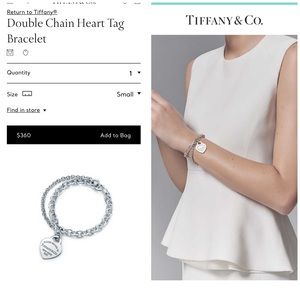 Double Chain Heart Tag Bracelet